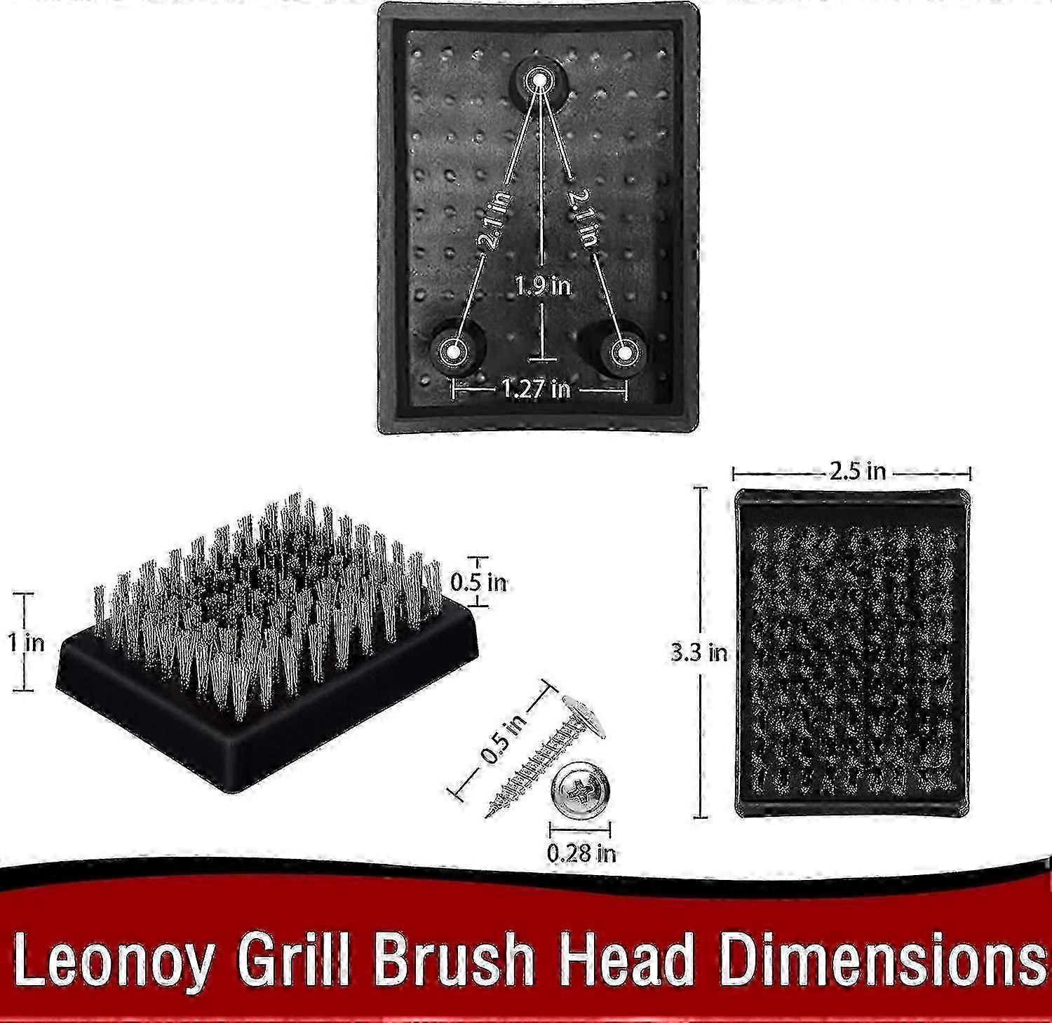 4 pack grill brush heads replaceable for BBQ cleaner