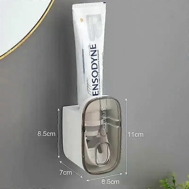 1 PCS Toothpaste Dispenser Wall Mount Lazy Toothpaste Squeezer Toothbrush Holder Bathroom Accessories