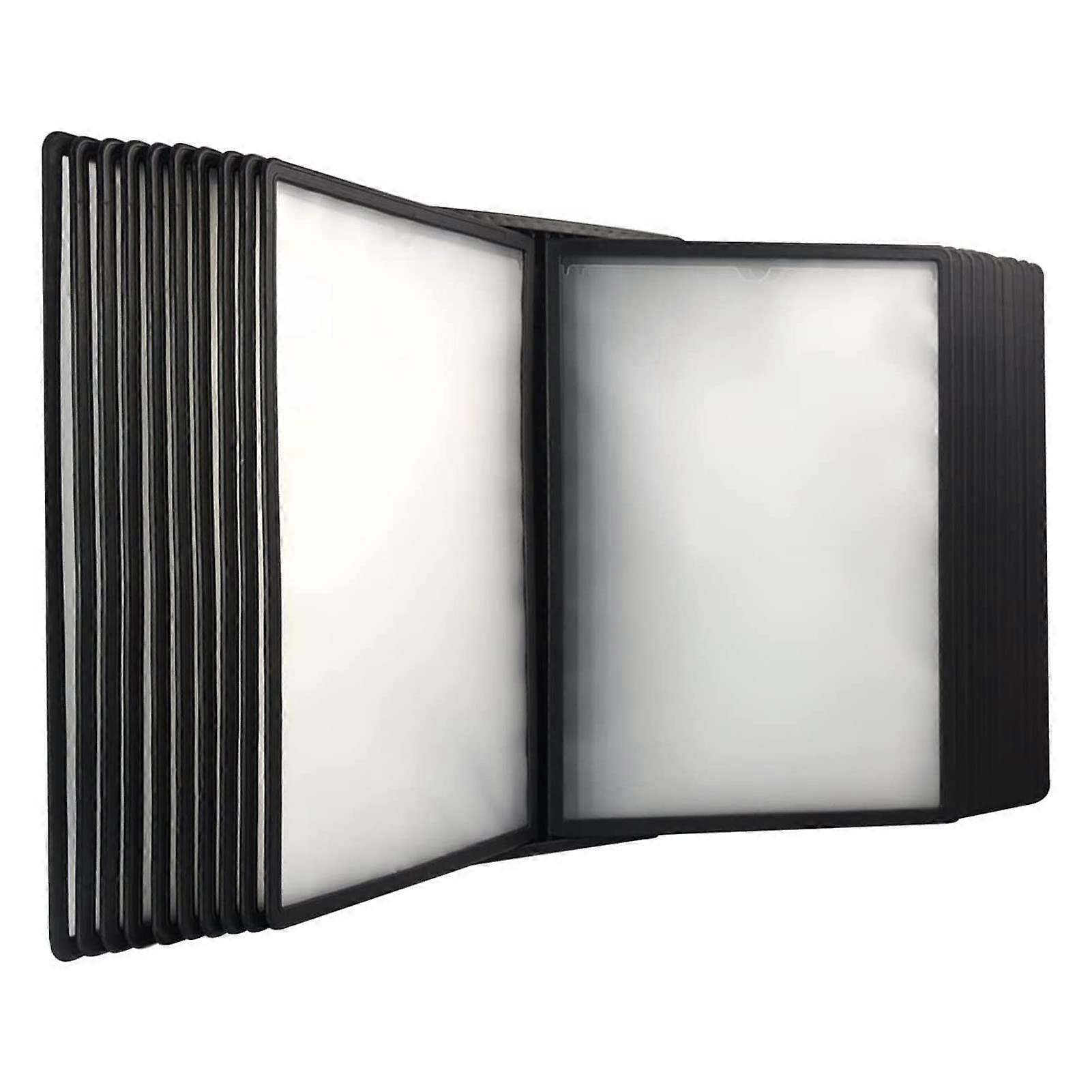 Wall Mounted File Organizer with 20Page DoubleSided A4 Display Panels for Office and Workshop