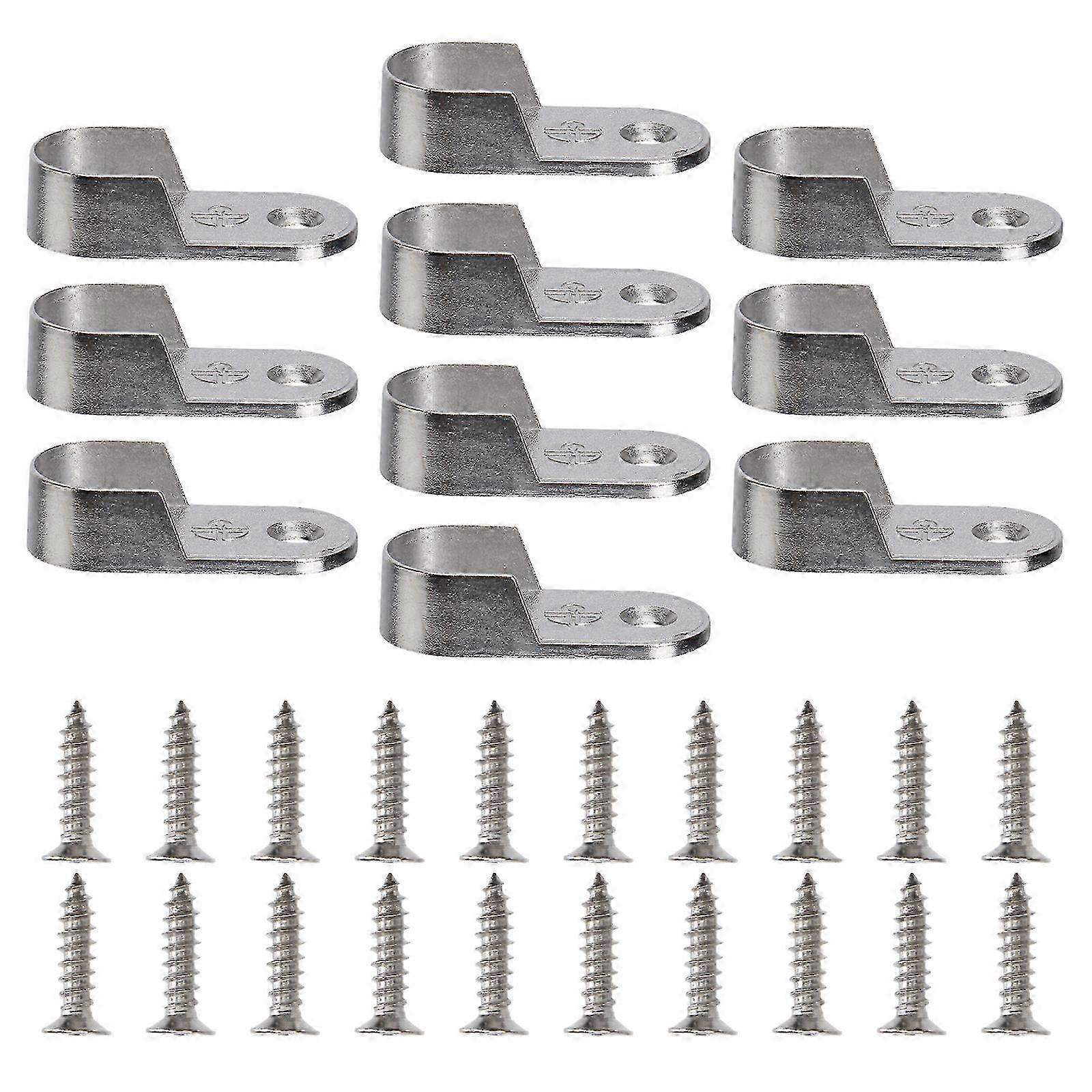 Clothes Rod Bracket Oval Closet Rod End Supports for Wardrobe 90Pcs Set