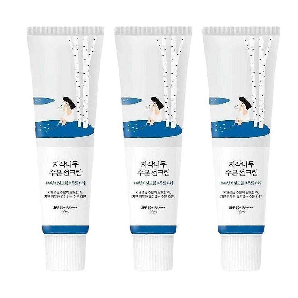 1 à 5 x 50 ml Crème solaire hydratante au jus de bouleau SPF 50+ Rafraîchissante et non collante pour le visage