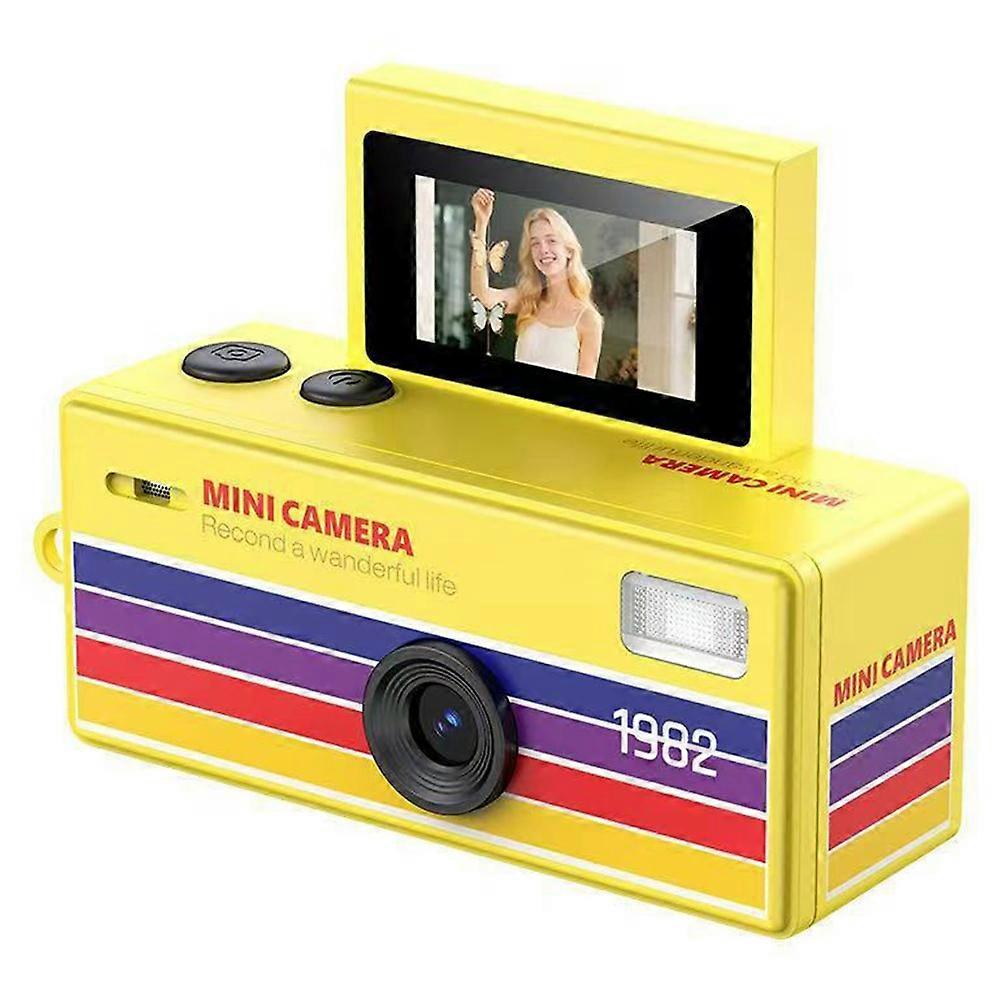 Câmera digital de chaveiro de 0,96 polegadas, estilo retrô, compatível com cartão de memória, 720p, pequena filmadora com flash.