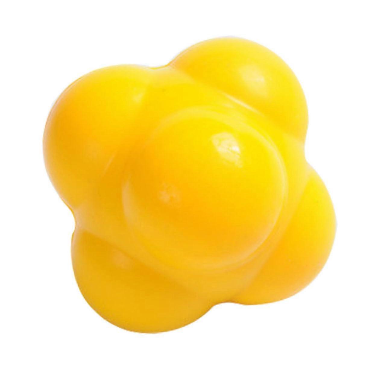 Hexagonal Reaction Ball for Agility Training, Durable Random Bounce Design for Indoor Sports Practice