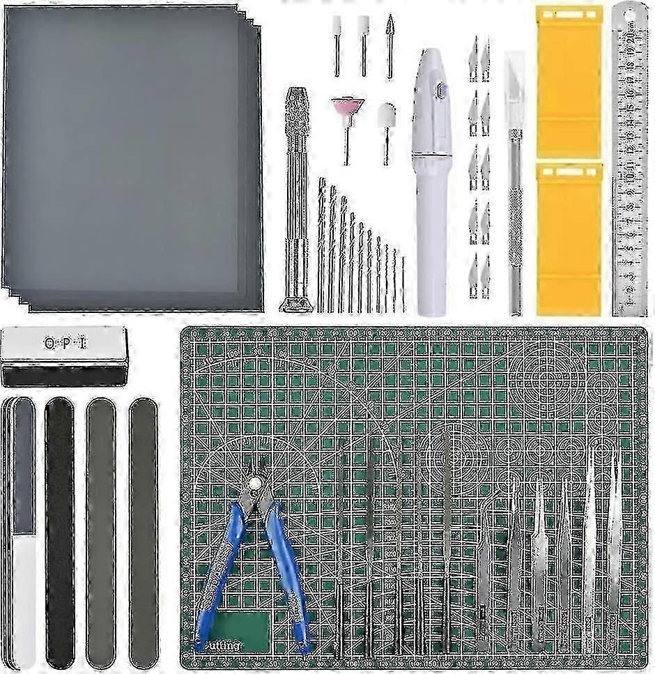 Professional 43 Pcs Gundam Model Tools Kit Hobby Building Tools Craft Set Gundam Modeler Basic Tools For Basic Model Building, Repairing And Fixing