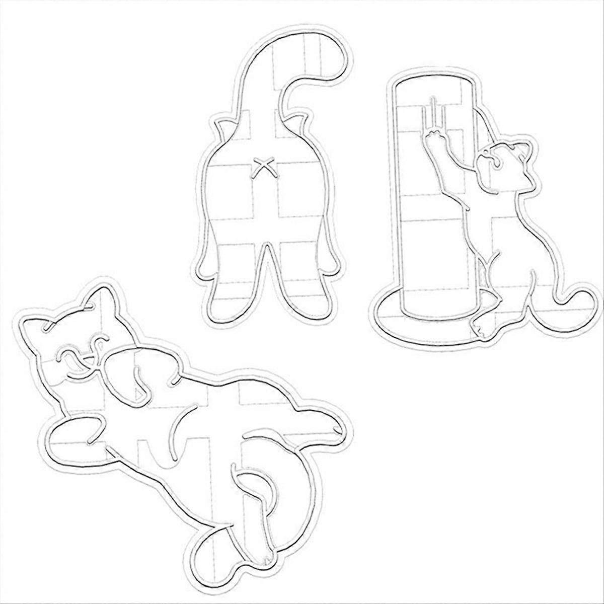 Plastic Cat Cookie Cutters Kitty Butt Shape DIY Biscuit Cookie Mold