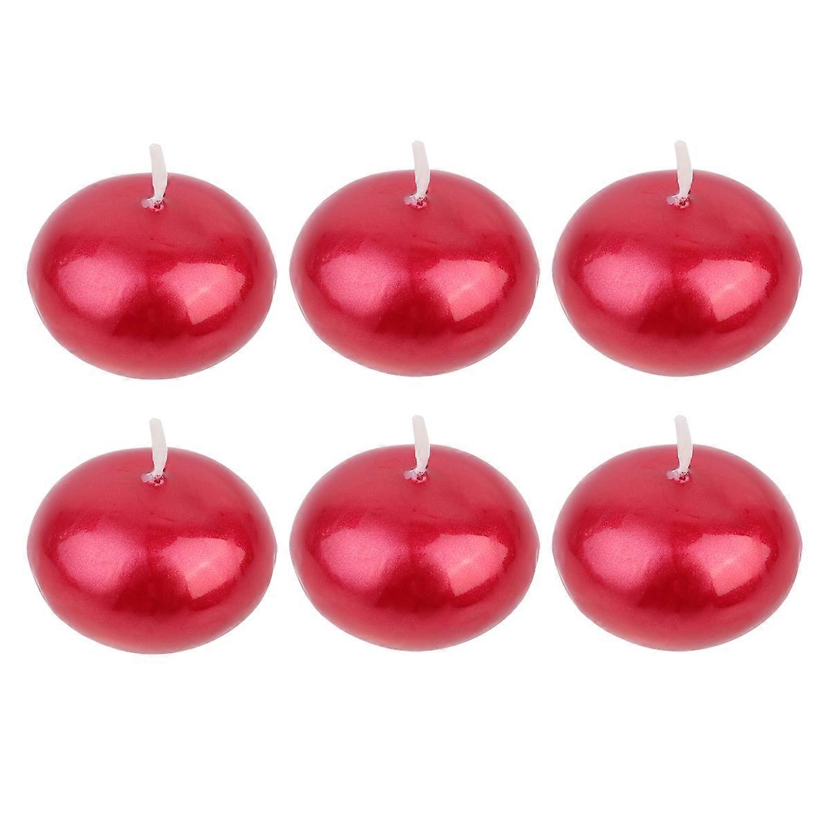 Floating Candle Wedding Candle for Propose 6Pcs Red Smokeless Candles