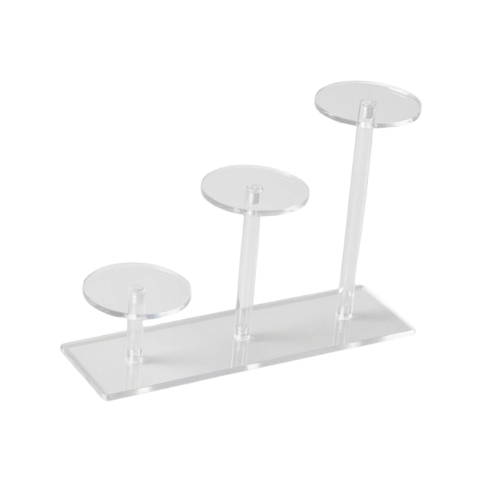 Furniture Risers Set for Extra Height Boost and Storage, 3 Acrylic Display Stands
