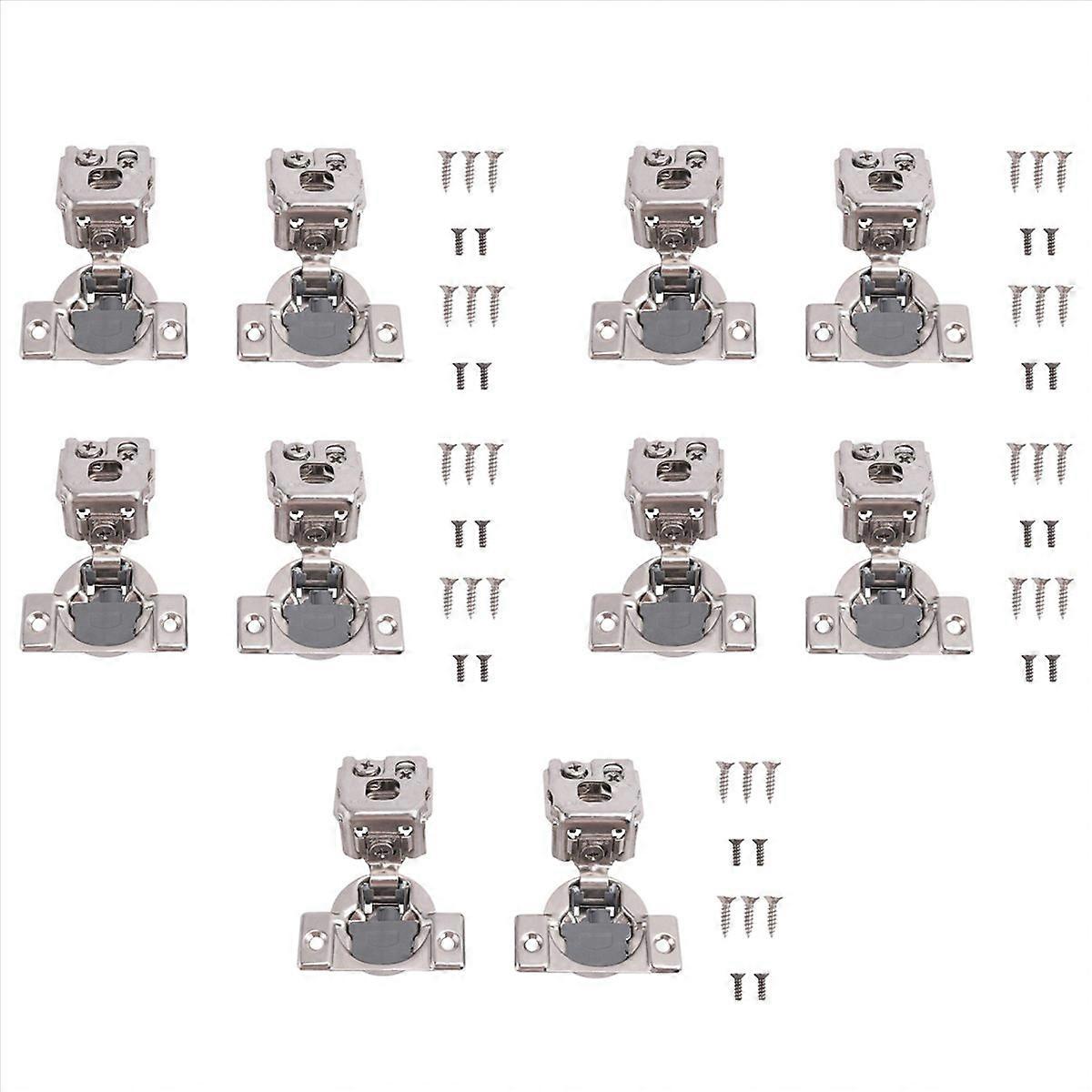 10 Pack 1-1/4 Inch 3D Soft Close Concealed Hinges for Face Frame Door