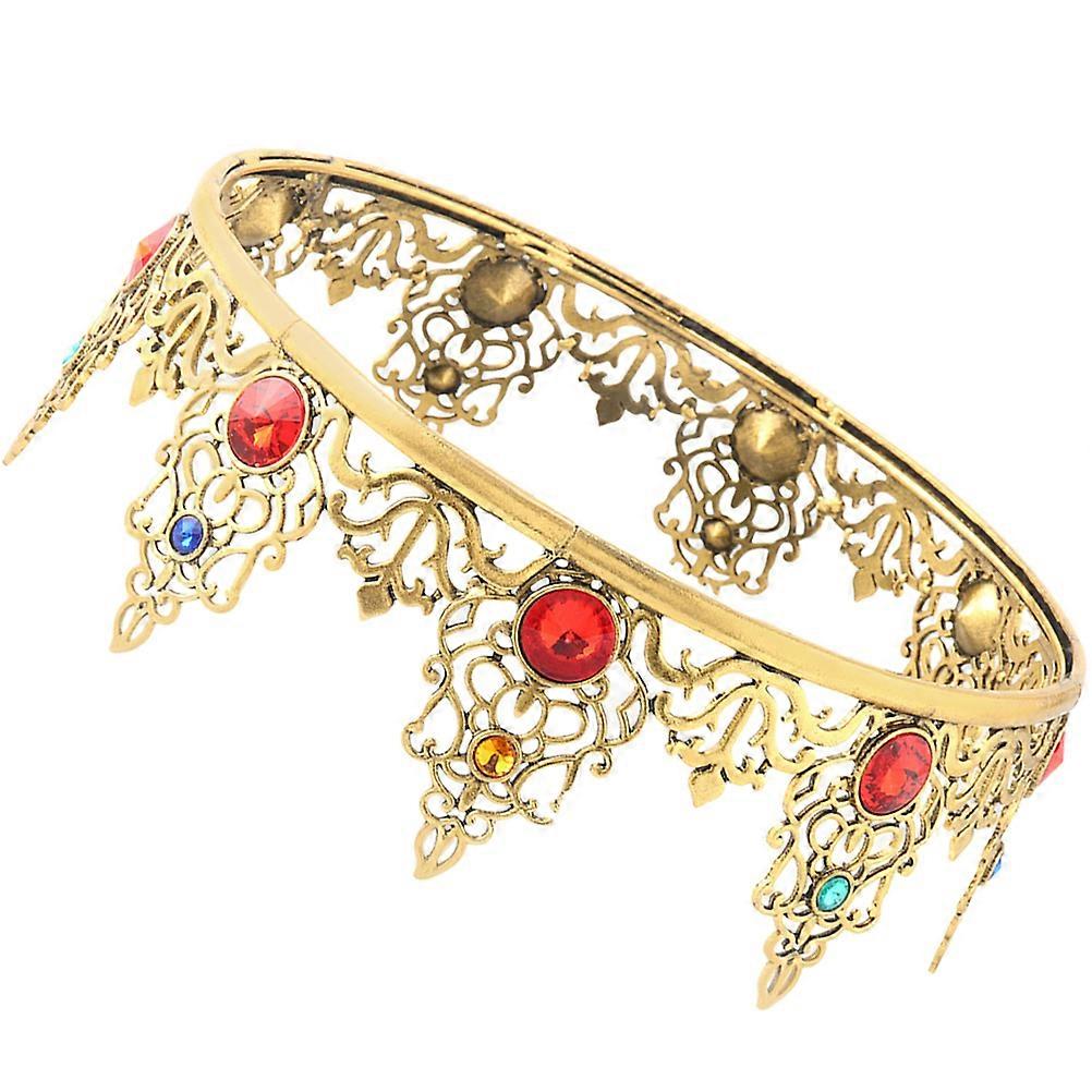 Crown for Men Red Decorative Birthday Crown Performance Accessory