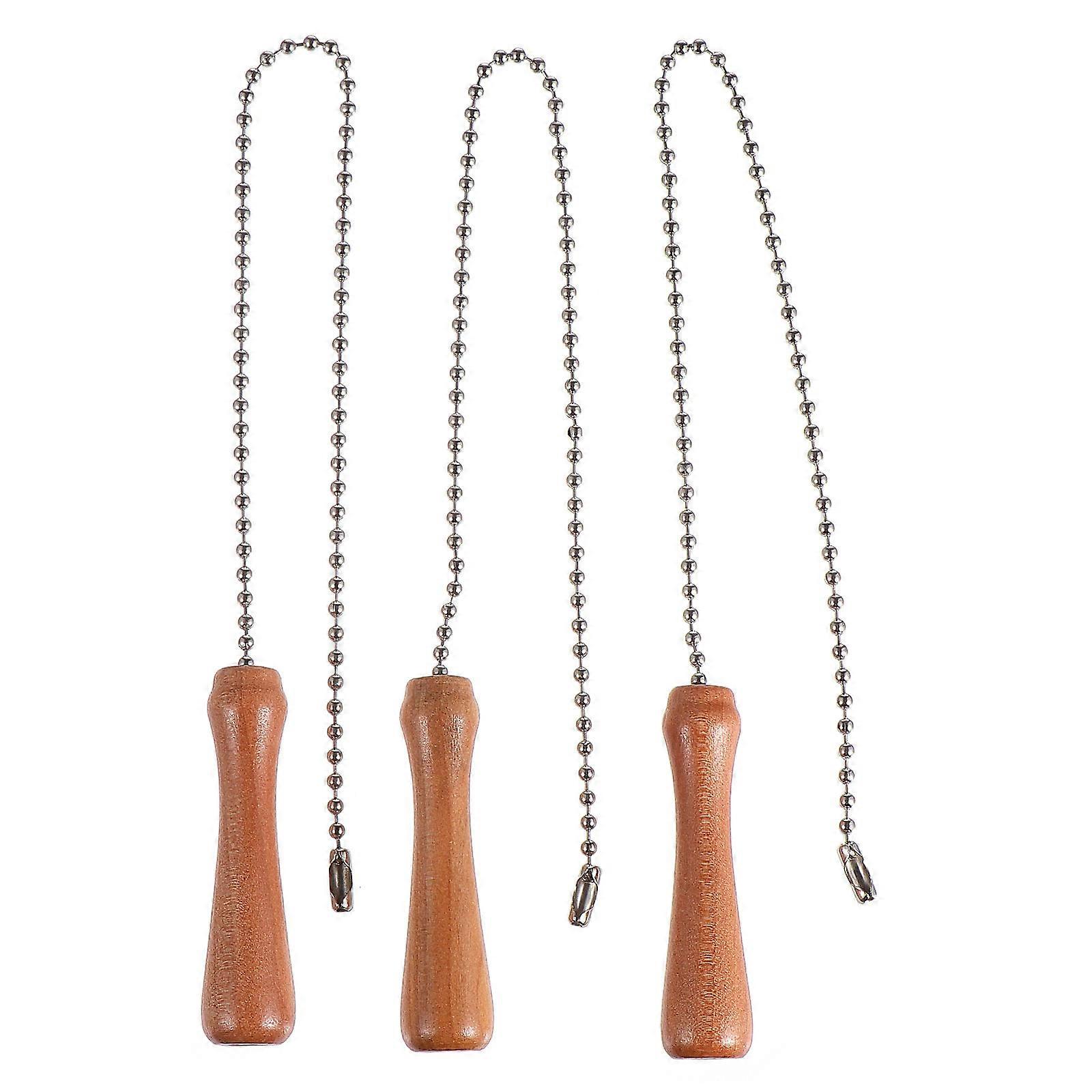 Fan Pull Chains Wooden Stick Pulling Switch Chains 6Pcs Durable Fan Light Ornaments