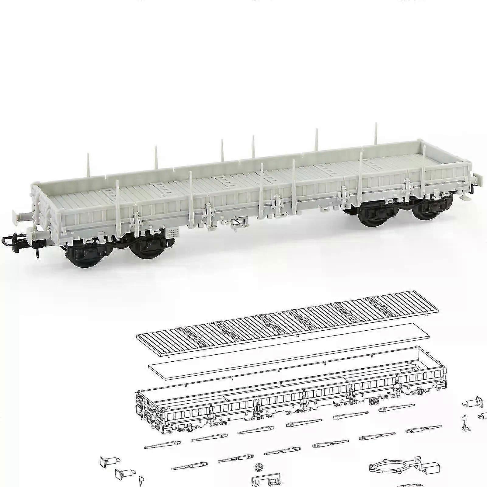 Evemodel HO Scale 1:87 Blank Unassembled 40 Low-side Flat Car Model Wagon C8764JJ