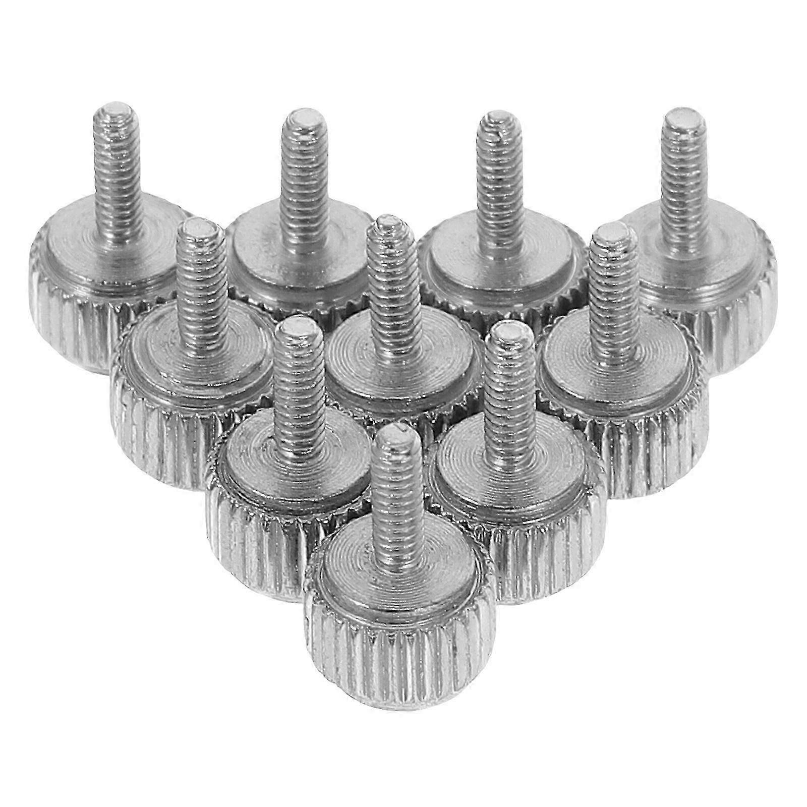 10pcs Knurled Thumb Screws M1.6 Ideal Metal Locking Threaded Knobs for Industrial Mechanical Use