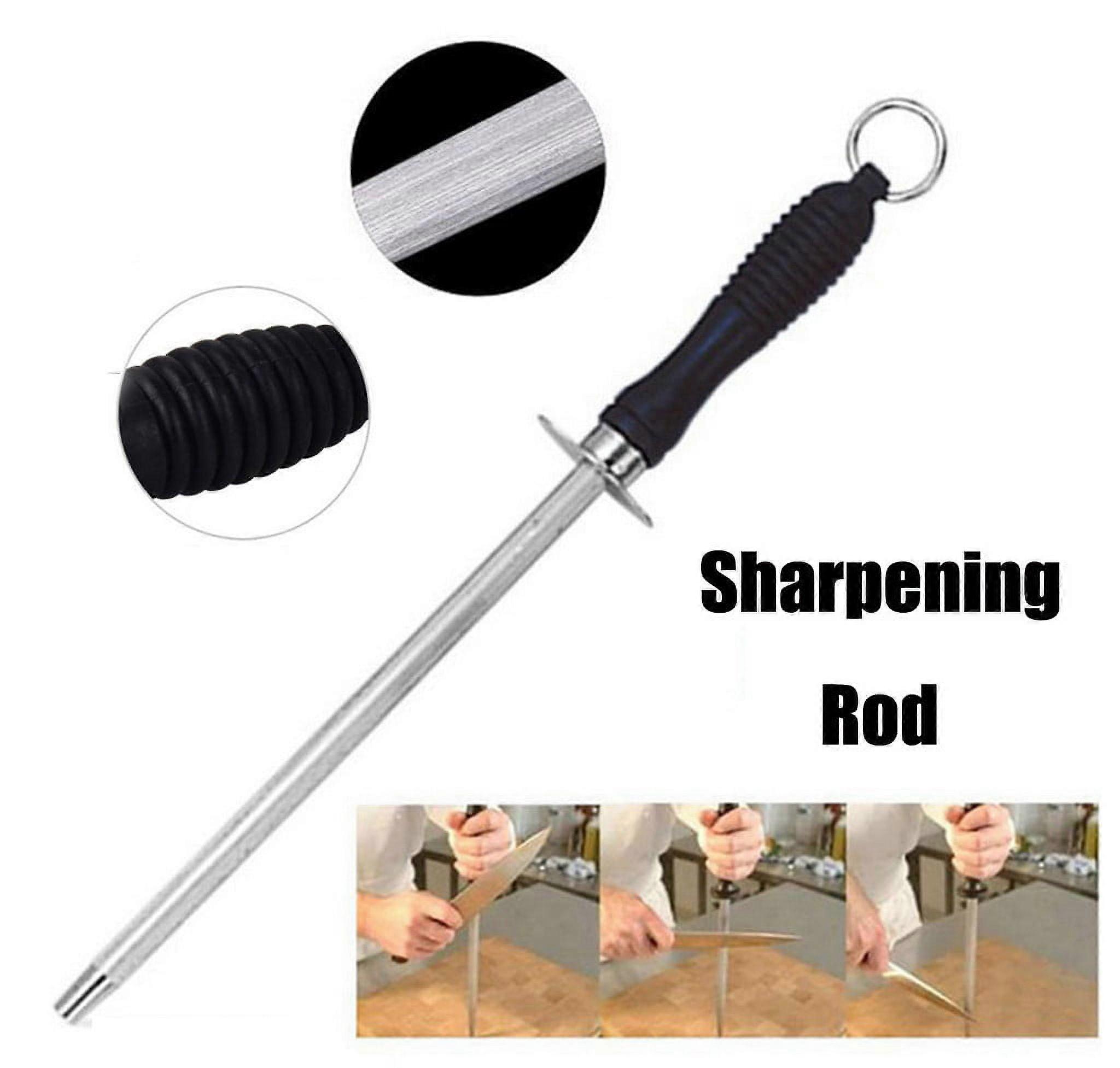 10 Sharpener inch with Kitchen Sharpening Kitchen Tool Handle Kitchen，Dining & Bar 1PCS