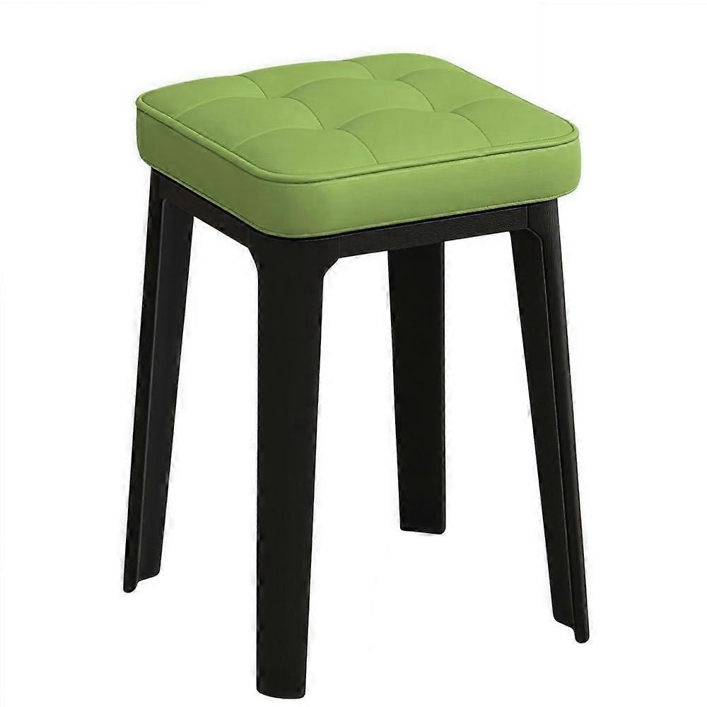 Light Green Minimalist Stackable Chairs with Cushion for Kitchen Dining and Classroom