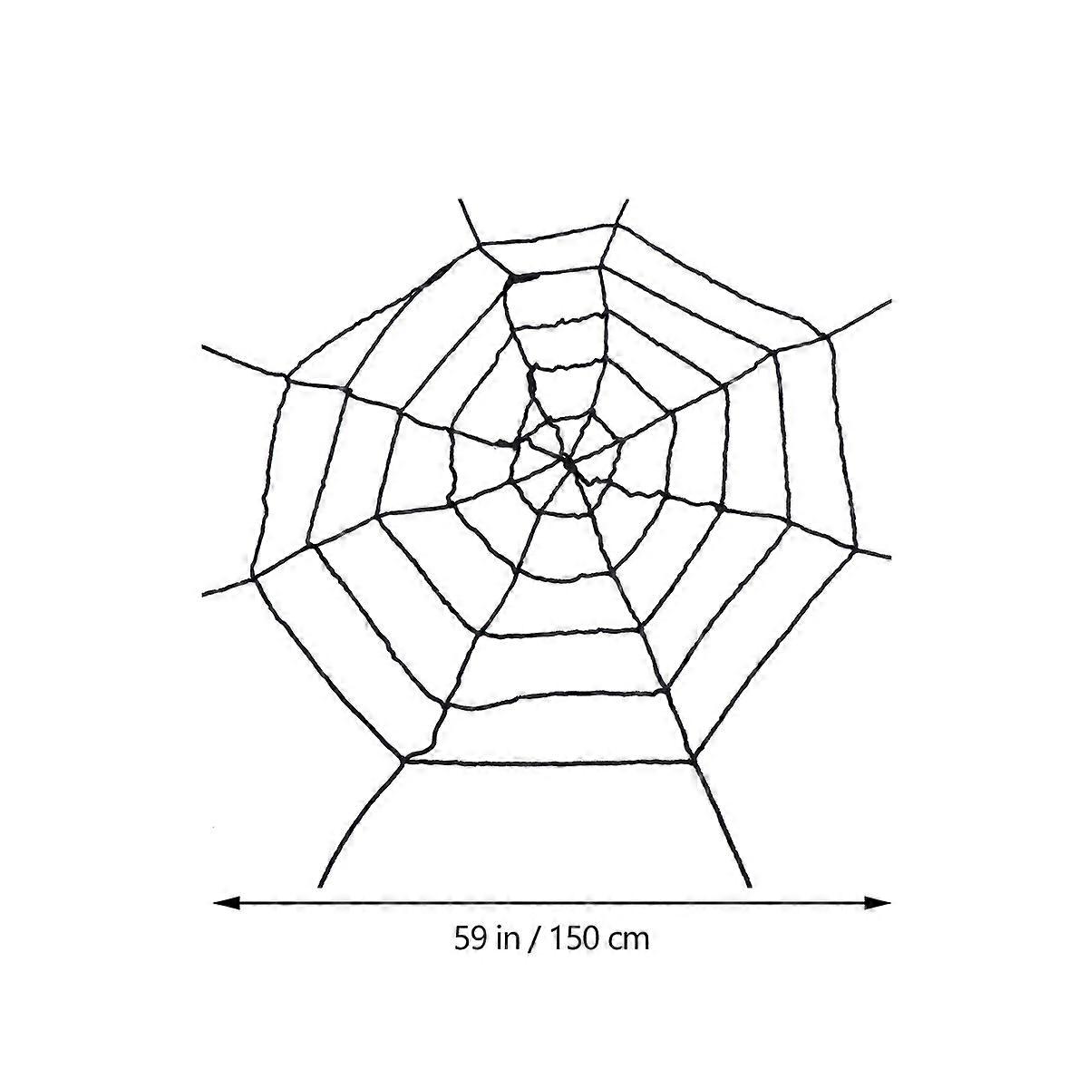 3pcs Halloween Party Props Extra Large Spider Web Simulation Plush Spider Web