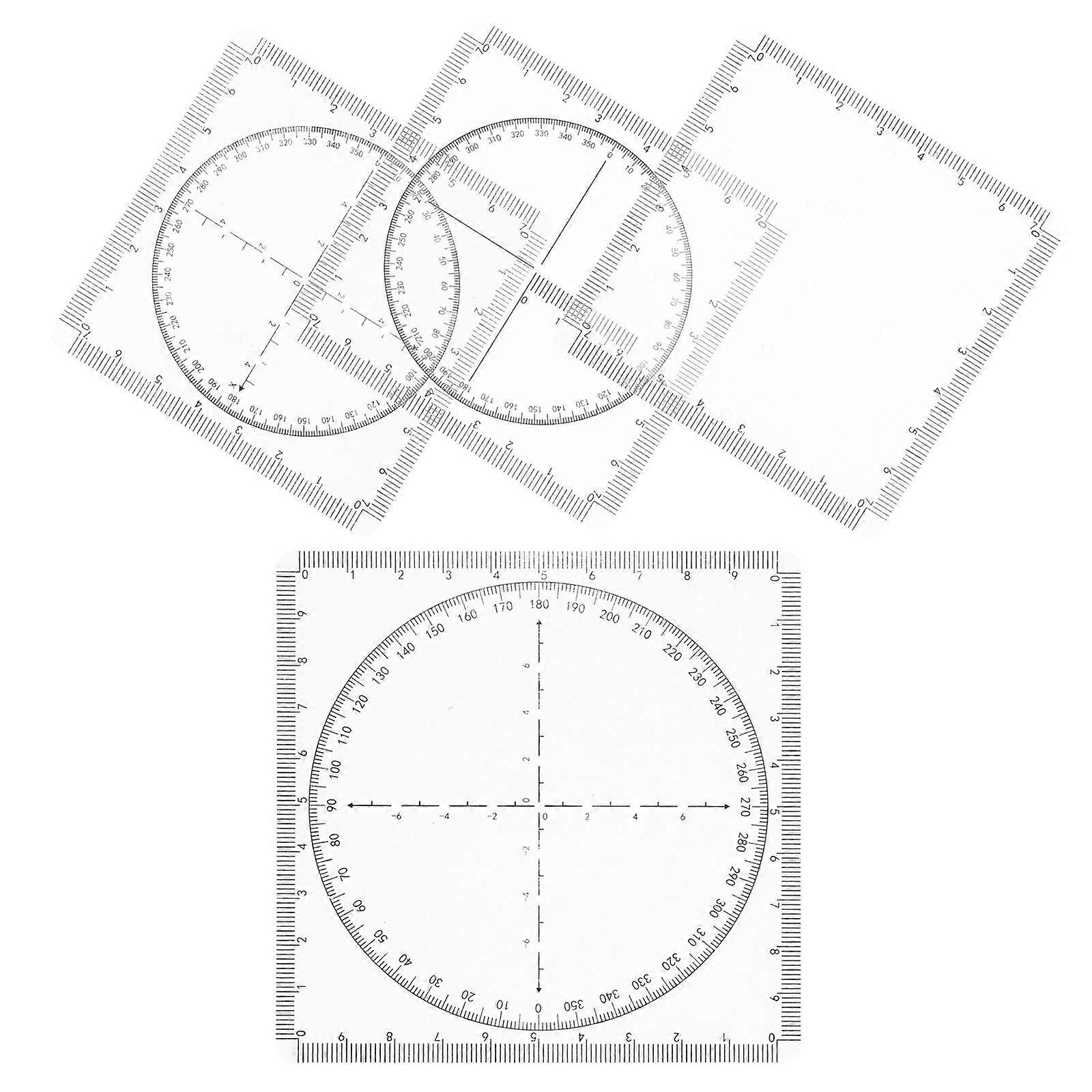 Engineering Ruler Math Functions Drawing Tool 4Sets of School Supplies