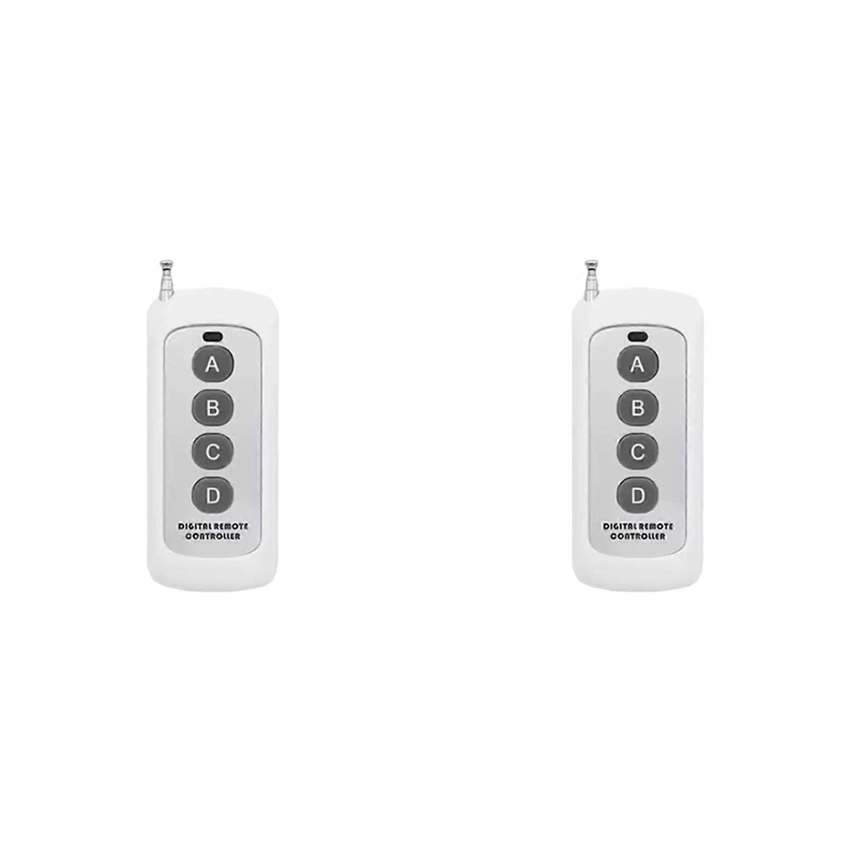 2X 433MHz Wireless Remote Control Learning Code EV1527 Module with Antenna ABCD 4 Button Control 1000M Long Range Opener