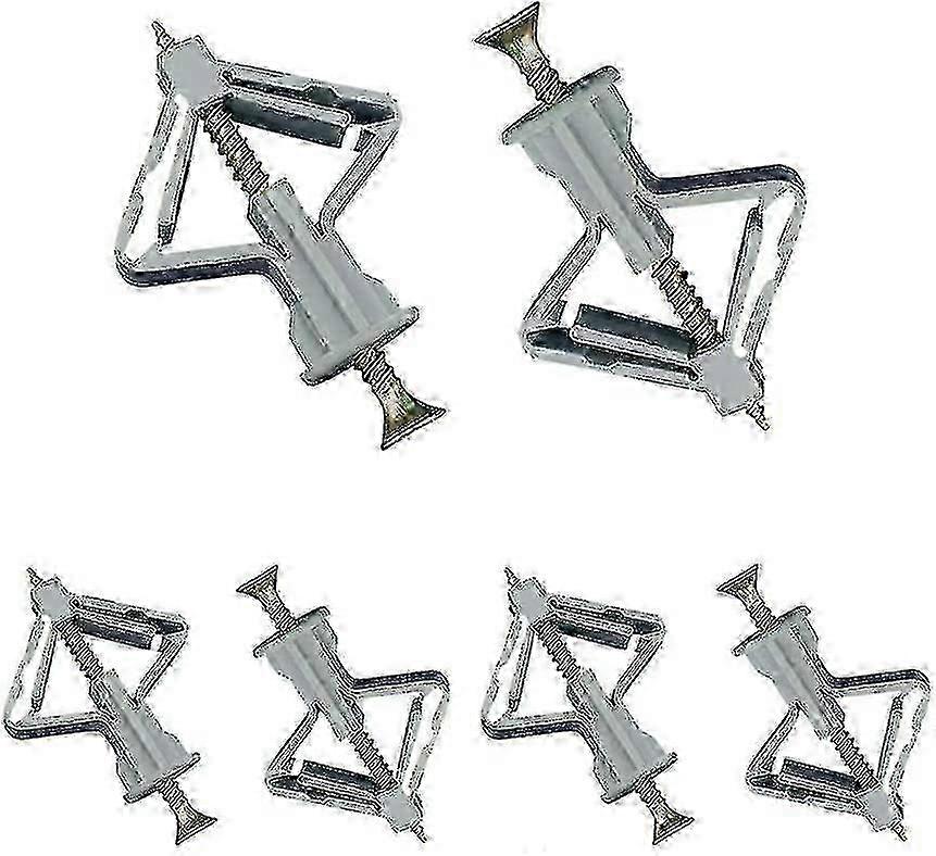 60 Pieces Plasterboard Anchors with Screws for Solid Wall Fixing