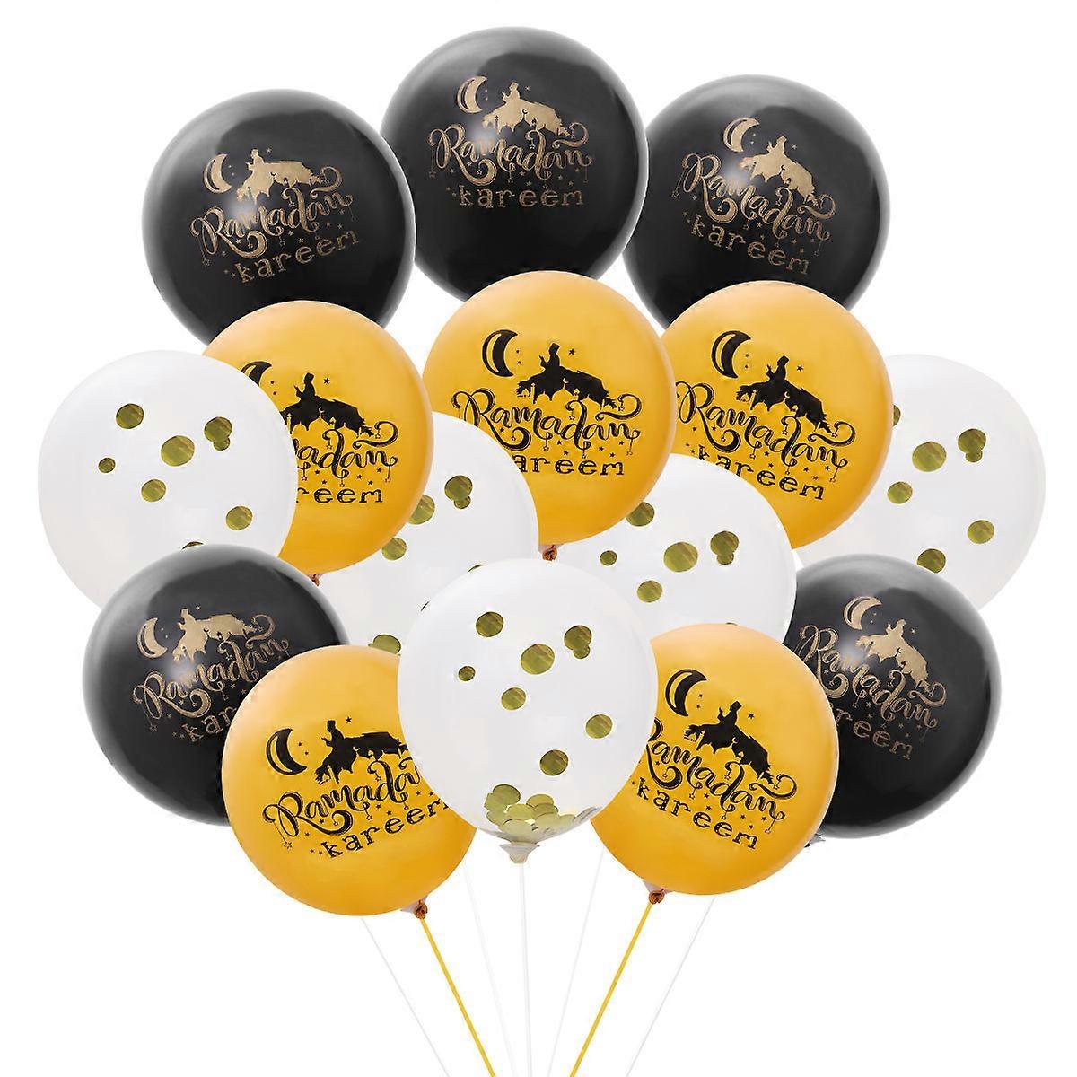 Eid Balloon Latex Balloon Set for Decor 15Pcs Assorted Kit