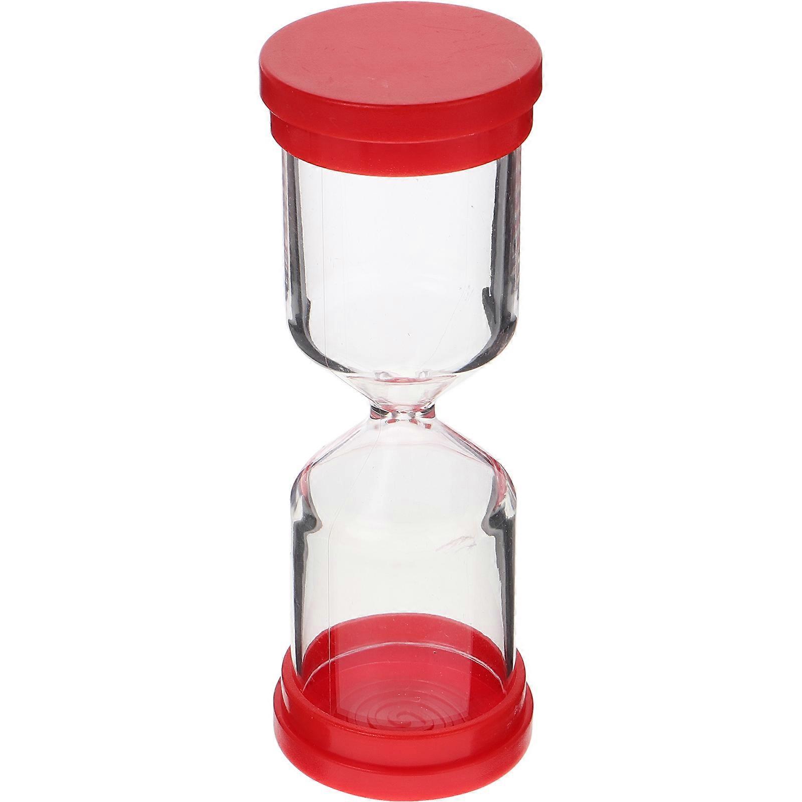 DIY Sand Clock Red Hourglass Timer with Refillable Empty Bottle for Household