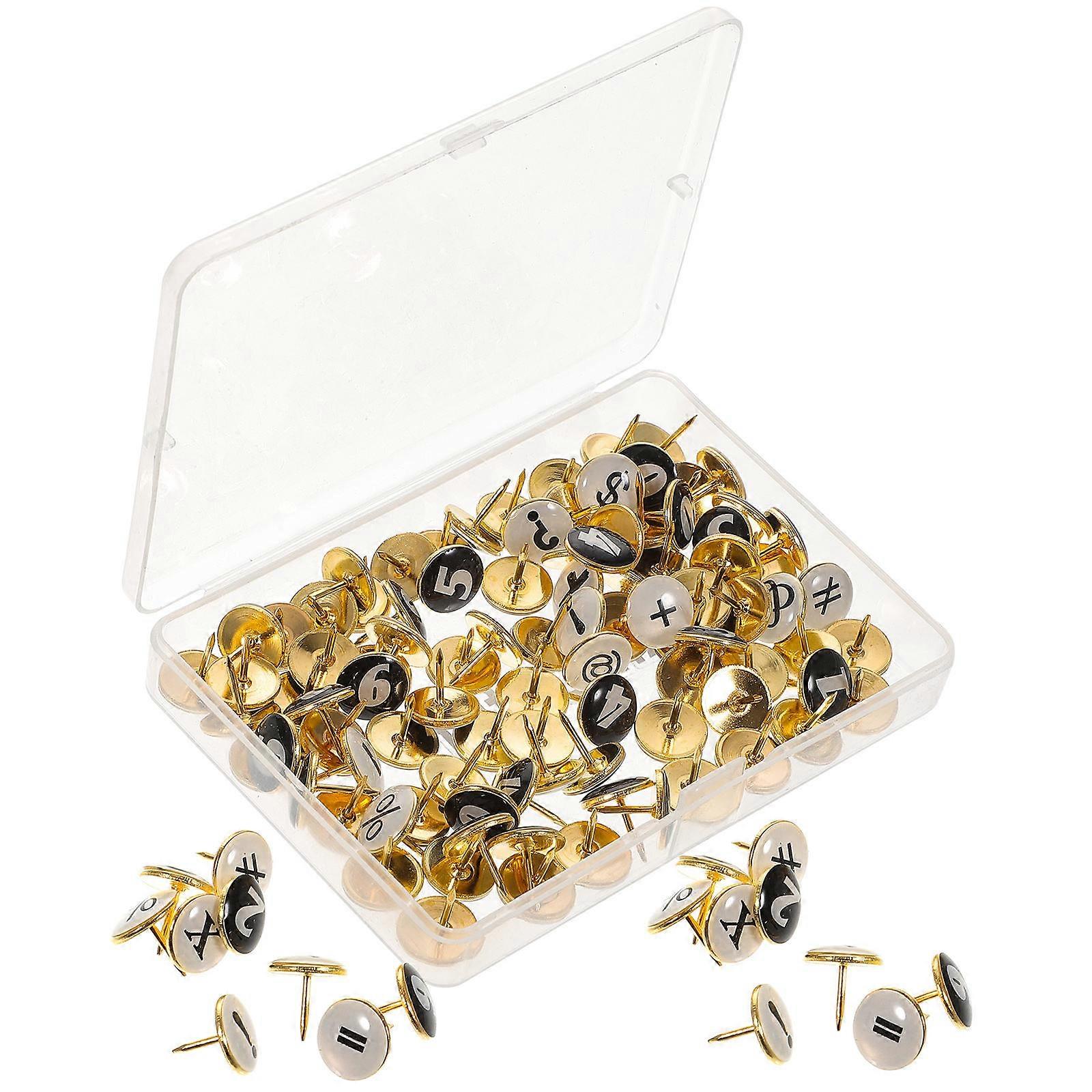 Black Thumbtacks Bulletin Board Push Pin for Office 104Pcs Multi-Function