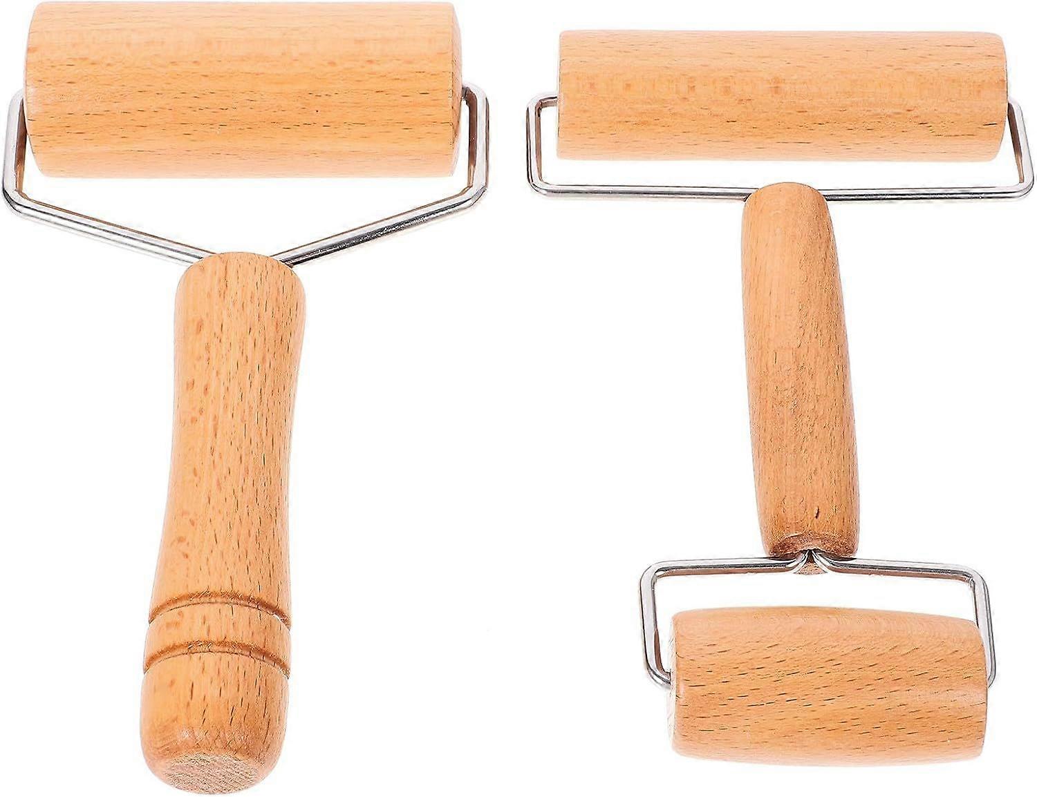 Washable Rolling Kitchen Wooden Double Pastry Roller Baking Cookie