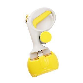 Practical Animal Waste Collector With Connectable Part And flexible Design For Regular Cleaning  yellow