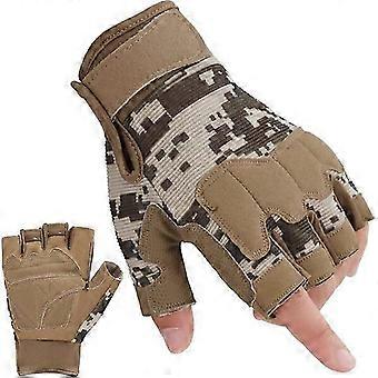 Luvas masculinas SLKXV sem dedos, acolchoadas e respiráveis, ideais para ciclismo, motociclismo e esportes ao ar livre.