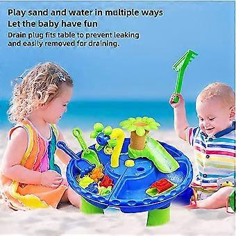 3-in-1 Sand & Water Activity Table for Kids - Fun Beach Play Set with 22 Accessories, Perfect for Ages 1-3