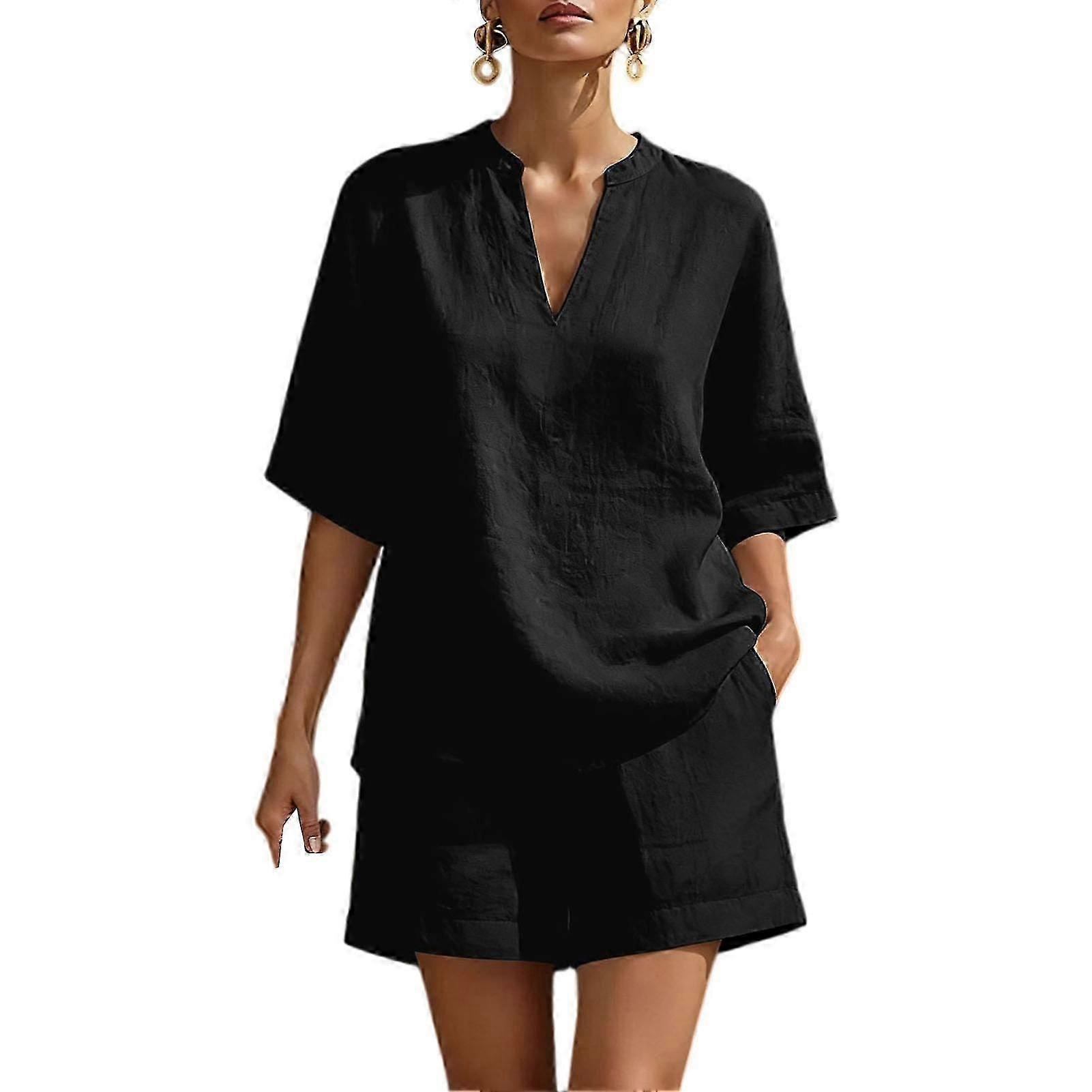 Solid Color Vacation Wear  Simple & Chic Design  compatible with Street Style  Comcompatible withtable Fabric