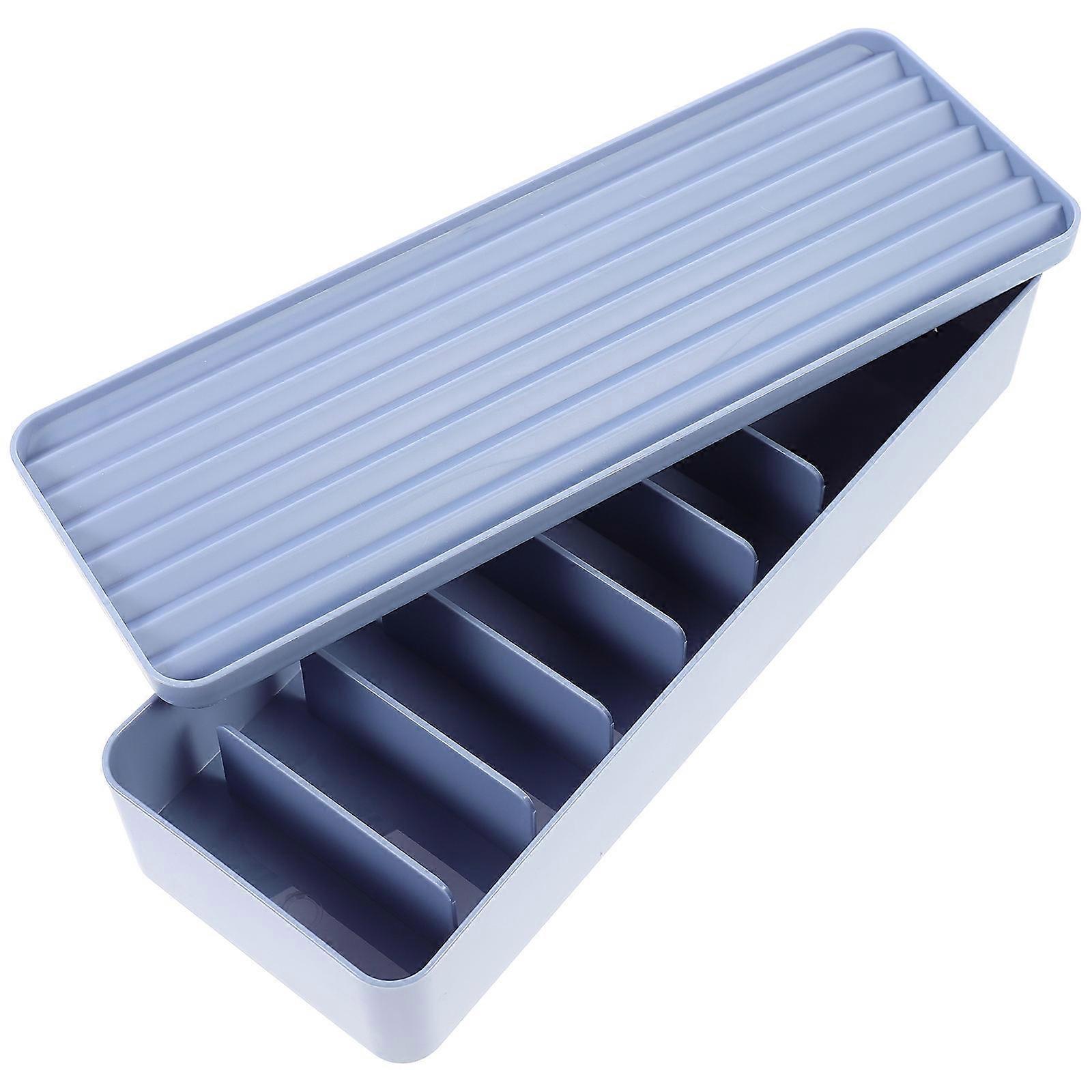 1 Pc Cable Storage Box Multi-grid Storage Holder Dust-proof Wire Case with Lid
