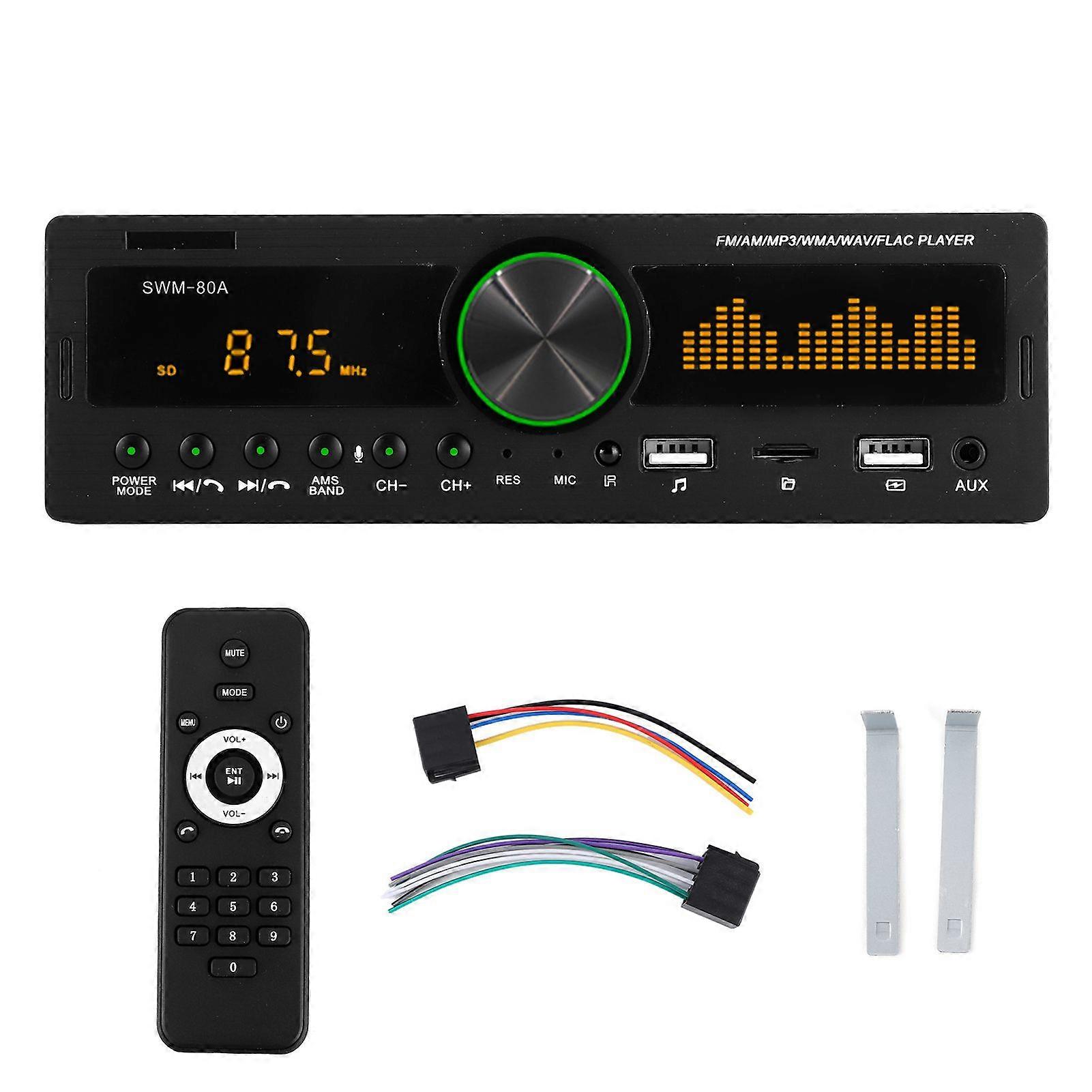 1 DIN Bluetooth MP3 Audio Player with Remote Controller Support for Voice Control SWM?80APosition Function
