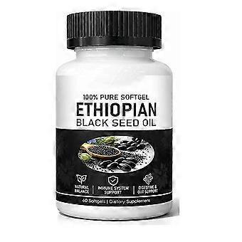 100% Pure Ethiopian Black Seed Oil, 60 Softgels Nutrition Supplement