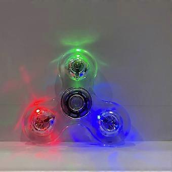 Kristallleuchtender LED-Licht-Spinner Hand-Top-Spinner, im Dunkeln leuchtendes EDC-Spielzeug, kinetisches Gyroskop für Kinder