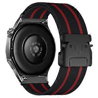 For Huawei Watch GT 5 46mm Watch Band 22mm Stripe Design Parachute Buckle Nylon Strap