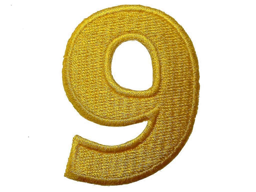 Patch/iron-on patch - Number/digit yellow - All numbers can be selected individually