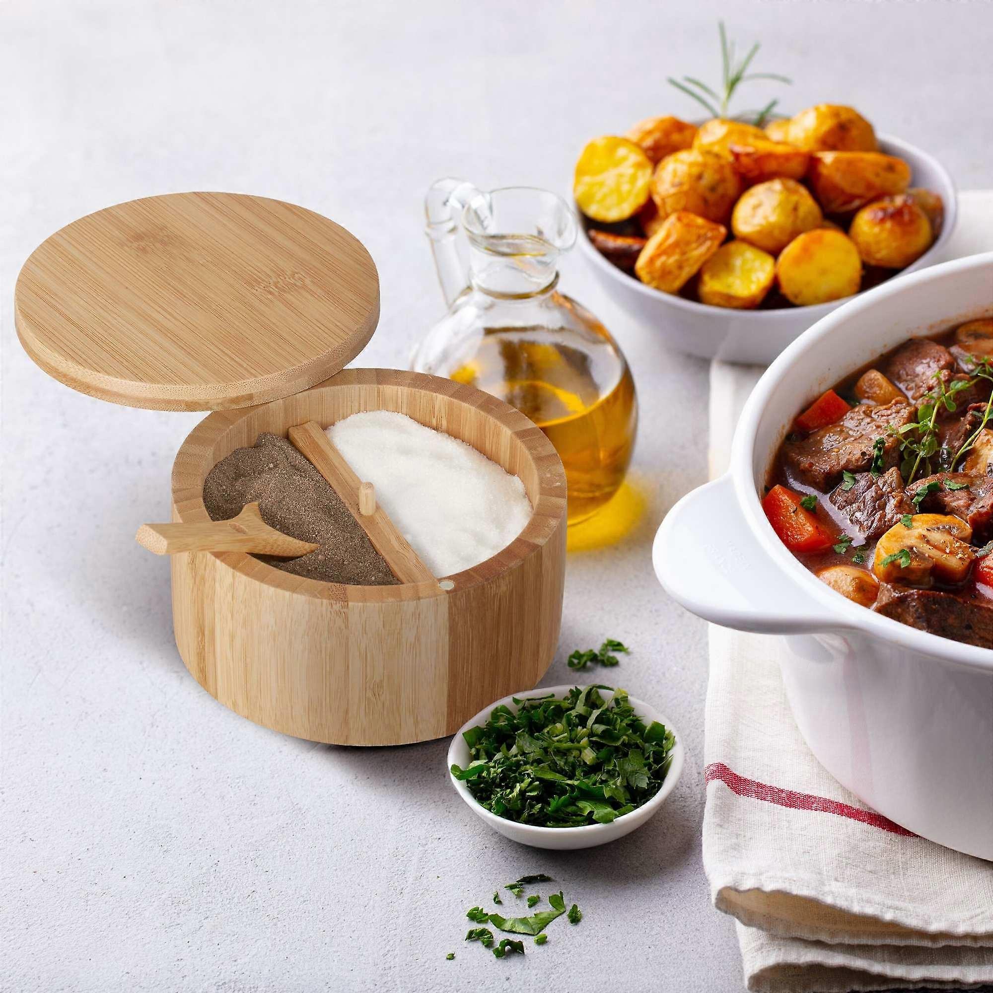 Salt container with lid
