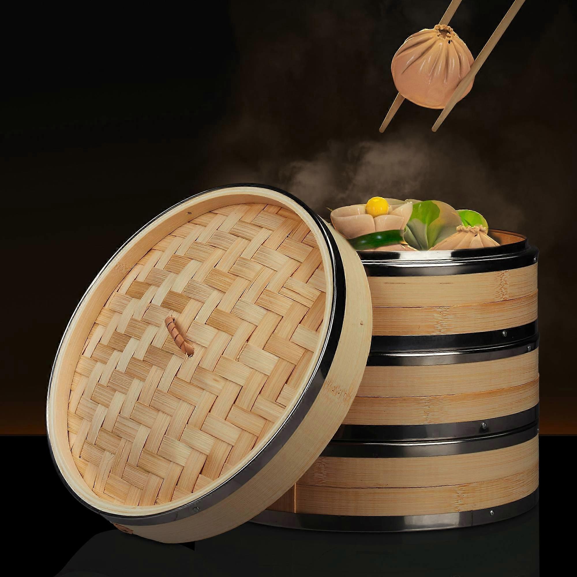 Bamboo Steamer 3 Tier