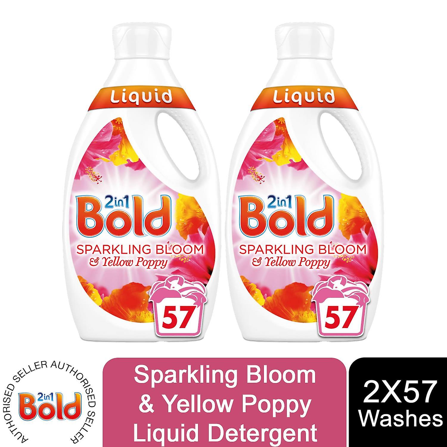 Bold 2in1 Washing Liquid, Sparkling Bloom, Pack 2, 57 Washes