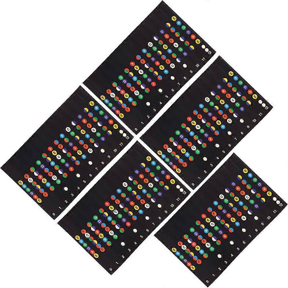 5Pcs Creative Guitar Fretboard Notes Beginner Strings Guitar Trainer Map Scale Stickers