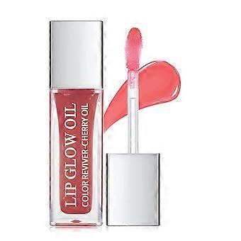 Hydrating Lip Oil with Big Brush Head, Non-Sticky Sheer Tint, Long-Lasting Shine - 10 Colors