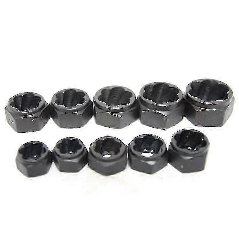 10Pcs Broken Nut Removal Kit Metric Damaged Nut Remover Stud Extractor Set