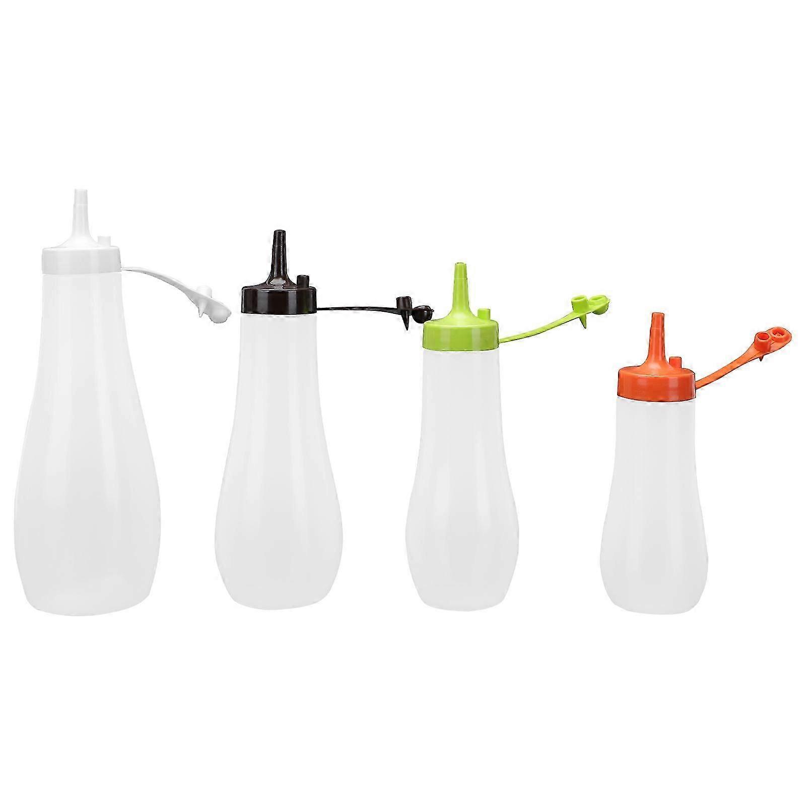 Sauce Bottles Dispensing for Storage Use 4Pcs Kitchen Bottles