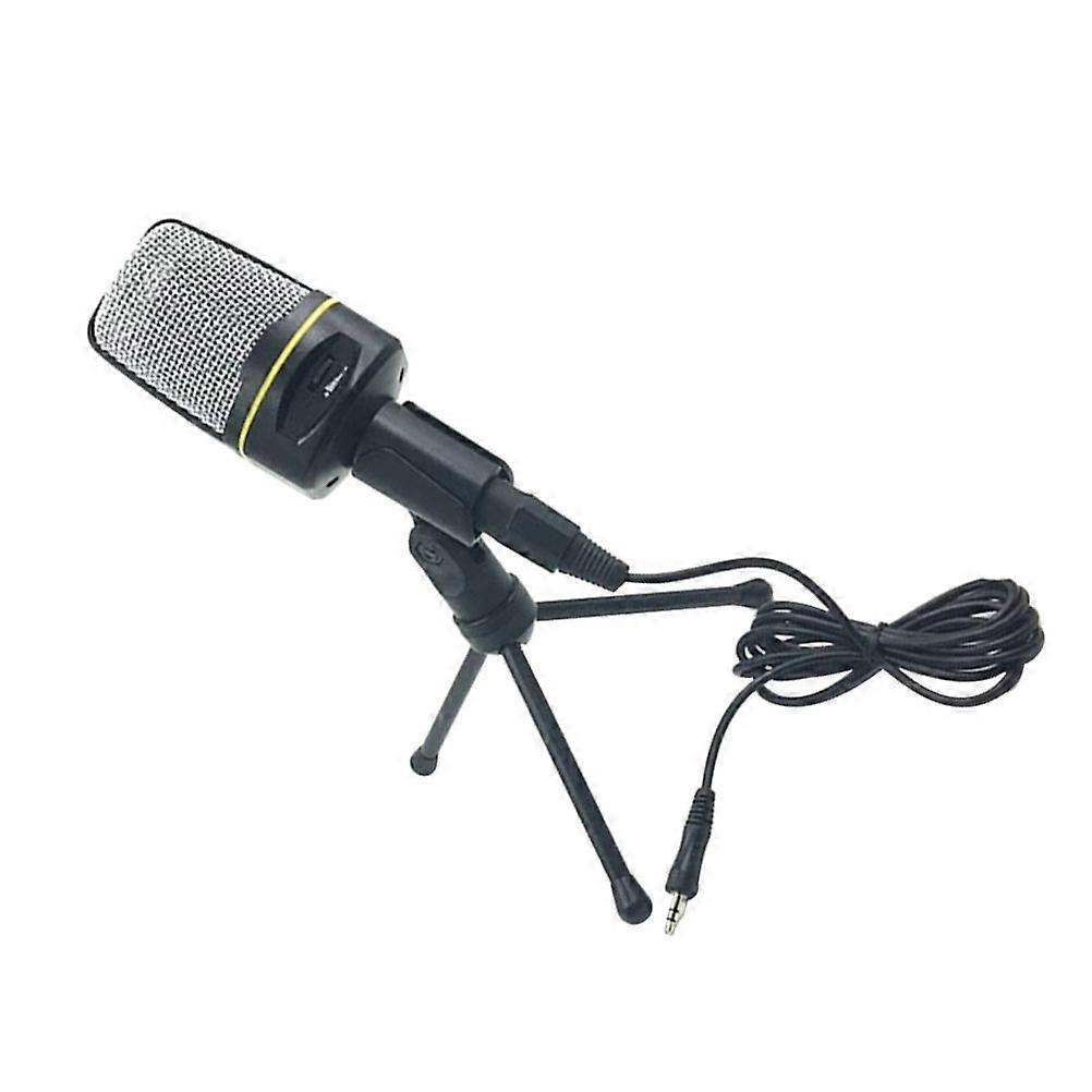 1 Set Computer Gaming Condenser Microphone Tabletop Simple MicrophoneBlack