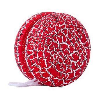 1pc Houten Crack Yoyo Speelgoed Mooie Yoyo Bal Speelgoed voor Kinderen Kinderen Tollders (Rood)