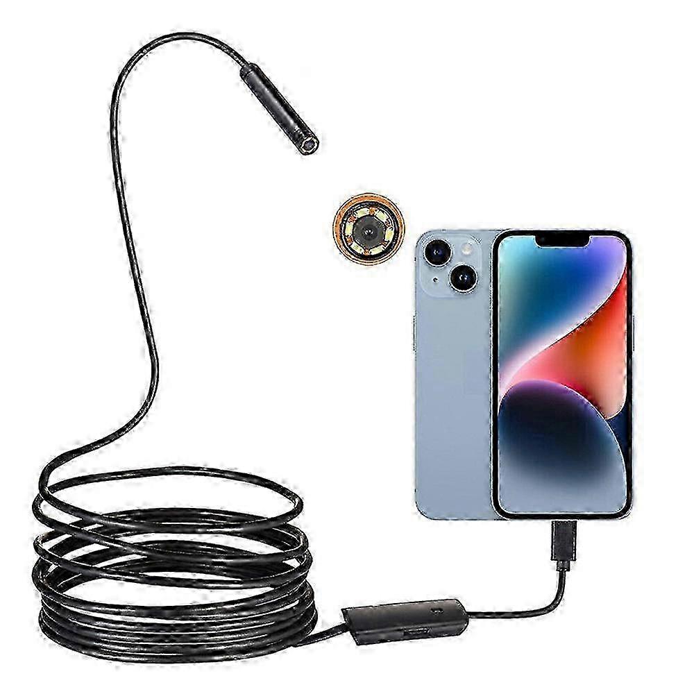 Direct Plug iPhone iOS Compatible Borescope Endoscope Camera for Inspection