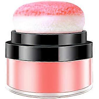 Kvinnor Cheek Face Blushes Loose Powder Blush med Puff för kinder Face Makeup