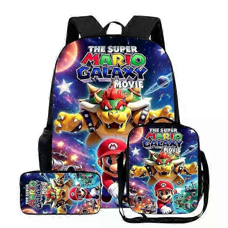 NEWSuper Mario Galaxy School Backpack 3PC