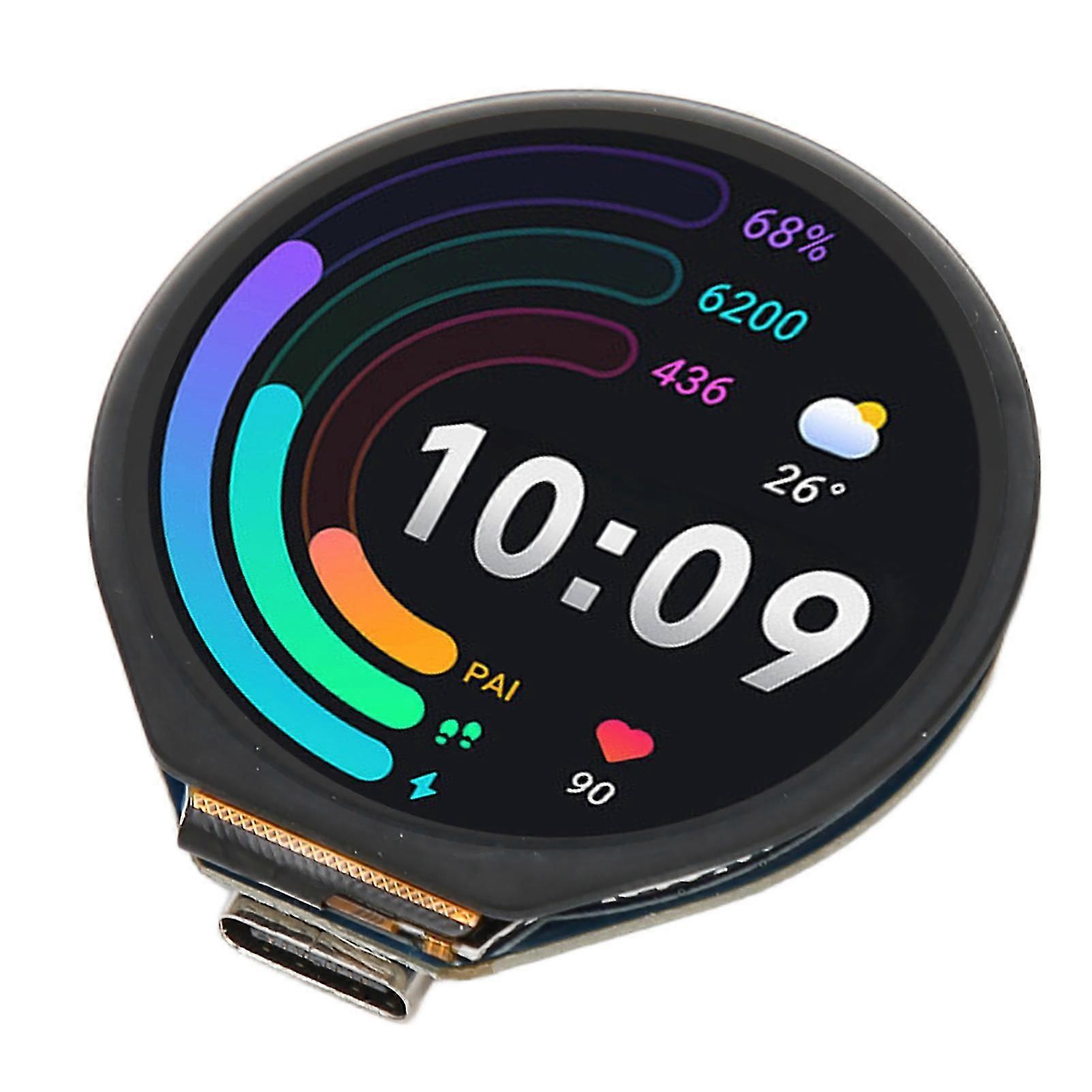 RP2040 Microcontroller Development Board with 1.28inch Round Touch LCD Screen 240x240 Compact Size with Accelerometer IS