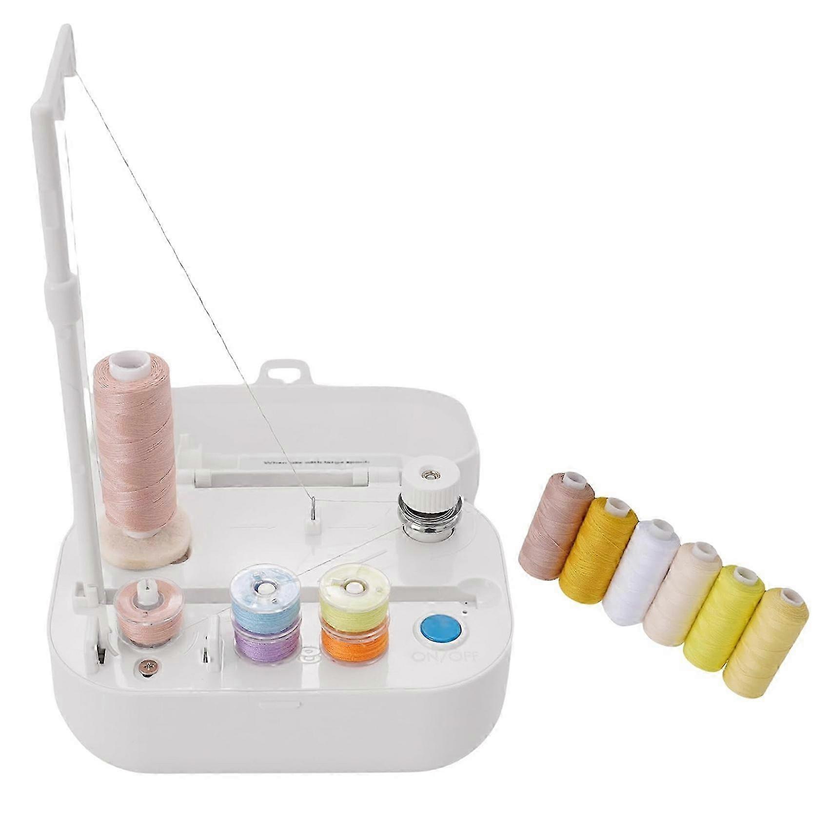 2X Automatic Bobbin Winder with Auto Stopper, Large Spool Thread Holder for Sewing Machine Thread Winding Use